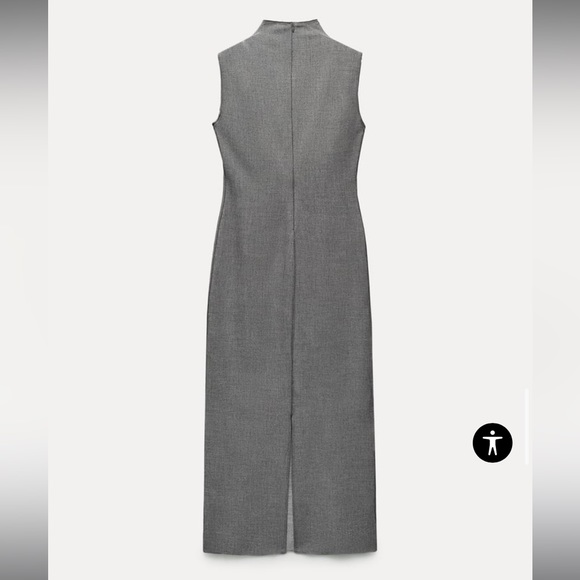 Zara Grey Seamed Dress - Picture 7 of 9